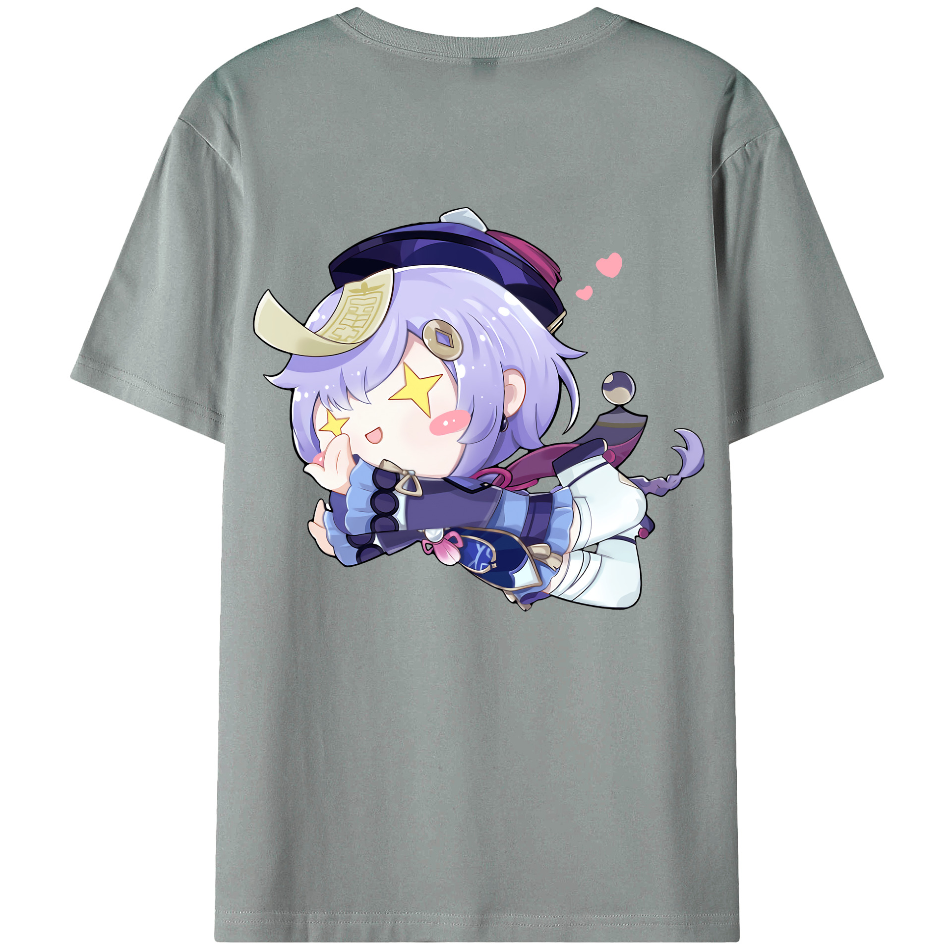 げんし神 七七 なな  genshin Nana 綿100％ メンズ半袖Tシャツ（バックプリント） 通気性